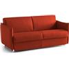 Dmora Divano Letto 2 Posti Pamela 180x95 cm Arancione Sfoderabile Contenitore, di Apertura a Ribalta Made in Italy