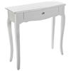 VERSA Cagliari Consolle Ingresso, Tavolo Consolle, Tavolino Ingresso, Tavolo Salotto, con 1 cassetto, Misure (A x L x l) 80 x 30 x 80 cm, Legno, Colore Bianco