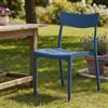 Dmora - Sedia da esterno Orcus, Seggiola da giardino, Seduta outdoor multiuso, Panchina da giardino, Made in Italy, 54x46 h80 cm, Blu