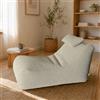 Talamo Italia - Pouf Abuli, Poltrona Multiuso, Poltroncina Sacco, Pouf poggiapiedi, Made in Italy, 70x120 h65 cm, Beige