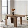 Dmora Tavolo Quadrato Apribile Caraibi, 90/180h78 cm Noce, in Legno, Estensibile 4/6 Posti apertura a libro, Design moderno per salotto o cucina
