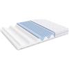 Amazon Basics Materasso double face Schiuma ad alta resilienza, Medio-rigido (H3) e rigido (H4), 140 x 200 x 20 cm, Bianco