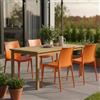 Dmora Sedia da Esterno Castellam Arancione 4 Sedie Impilabile, Peso Supportato 120 kg Made in Italy