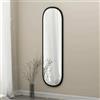 Dmora - Specchio Calypso, Specchiera, Articolo d'arredo a muro, Decorazione con specchio, 40x2h120 cm, Nero