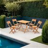 Dmora set Tavolo e Sedie Lich Marrone 4 Posti Dimensione Seduta 40x30h81 cm, Dimensione Tavolo 80x60h72 cm