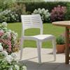 Dmora - Sedia da esterno Gaeta, Seduta da giardino, Sedia per tavolo da pranzo, Poltrona outdoor, 100% Made in Italy, 50x51h82 Cm, Bianco
