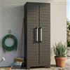 Dmora Armadio 3 Ripiani Regolabili Realizzato in Resina Detroit, Portascope, Nero, 65 x 45 x 182 H