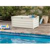 Dmora Cassapanca Outdoor Luserna 69.7x145x60.3h cm Bianco Impermeabile Chiusura Lucchetto, Peso Supportato 300 kg