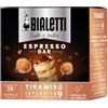 Bialetti Caffè d'Italia, Box da 12 Capsule, Gusto Tiramisù, Compatibili con Macchine Bialetti sistema chiuso, Capsule autoprotette in Alluminio