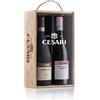 Cesari - Confezione Regalo in Legno e Plexiglass - Amarone della Valpolicella Classico DOCG 2021 e Valpolicella Ripasso DOC Superiore 2022-2 bottiglie da 750 ml