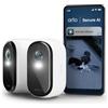 Arlo Essential 3 Telecamera WiFi Esterno Senza Fili, HD, Telecamera WiFi Interno, Sirena Allarme Casa, Sensore Di Movimento, Visione Notturna A Colori, Prova Inclusa Secure, 2 Telecamere, Bianche