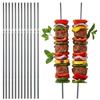Amig - 10 Spiedini Metallo per Barbecue Fireplus | Spiedini in Acciaio Inox | Bastoncini in Metallo Riutilizzabili | Lunghezza: 40 cm.