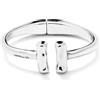 UNO DE 50 Bracciale rigido placcato in argento sterling e due tubi alle estremità, X-Large, Argento, Nessuna pietra preziosa