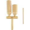 A-Star Two Tone Double Wood Block Agogo Guiro Scraper con battente in legno, blocco ritmico a percussione
