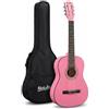 Music Alley Chitarra per Bambini Classica 30 Pollici con Custodia, Rosa | Chitarra per bambini con corde nylon, custodia e lezioni online per giovani principianti, scuola e casa