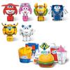 Super Wings Foodie Serie Jett, Golden Boy, Dizzy, Donnie, Paul & Astra 6PCS | Robot trasformabile e figurina a forma di cibo, 8-14 passaggi, per bambini e bambine dai 5 ai 12 anni, senza batterie