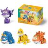 Super Wings Personaggi Trasformabili, Confezione da 4 Pack, 5 cm Sally, Steggo, Trico & Brachy, Giocattoli per Bambini 3+ Anni, Senza Batterie, Plastica ABS Sicura, Action Figures da Collezione