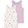 Name IT Nmftank Top 2p Jet Stream Butterfly Noos Nmftank Top 2P Jet Stream Butterfly Noos Bambine e Ragazze (Pacco da 2)