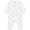 Petit Bateau Pigiama Bambino in Cotone Senza Piedi Stampato Cuori, 18M, Bianco/Multico