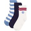 Petit Bateau 3 paia di calzini da bambino in cotone a righe, P23, taglia 23/26 (3/4 anni), variante 1