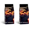 Enders Carbonella di faggio per griglia da tavolo AURORA 1383 - Griglia per barbecue senza fumo - Carbonella di faggio per accensione rapida - 1 KG - #1383 (Confezione da 2)