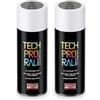 AREXONS - Smalto Spray Tech Pro RAL 7037 Grigio Polvere Ad Alta Copertura per Manufatti Ferrosi Esterni Porte Cancelli Box 400ml (Confezione da 2)