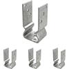Connex, HV4283, Tallone supporto post con 101 x 150 x 60 mm, galvanizzato (Confezione da 4)