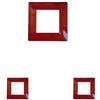 Vimar 14642.51 Plana placca 2 moduli, 8x8x0.9cm, Reflex rubino (Confezione da 3)