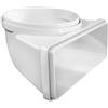 La Ventilazione CGV229B Curva verticale da tubo tondo ø 150 mm a rettangolare 220x90 mm in ABS. Colore bianco