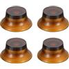QUARKZMAN 4PCS Manopole Per Chitarra A Forma Di Campana Manopole Di Ambra | Controllo Del Volume E Del Tono, Per Chitarra Elettrica E Basso