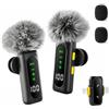 MANKIW Microfono Lavalier Wireless 2 in 1, Type-C e Lightning | Audio chiaro 360°, pairing automatico, 2.4GHz stabile, doppio microfono e clip magnetica per vlog e streaming