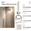 Gedy High Pro Plus set doccia quadrato a parete spazzolato codice prod: 0000GYHP1010500