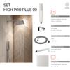 Gedy High Pro Plus set doccia quadrato a parete cromato codice prod: 0000GYHP1010000