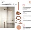 Gedy High Pro Plus set doccia tondo a parete oro rosa codice prod: 0000GYHP1011000