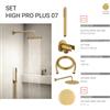 Gedy High Pro Plus set doccia tondo a parete oro opaco codice prod: 0000GYHP1010700
