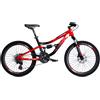 Bicicletta per Bambini Mountain Bike 24 Twenty Full 24 Cambio Shimano 21V Telaio in Acciaio Rosso e Nero