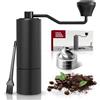 OKKaFei Macinacaffè manuale, macinacaffè manuale con macinino conico in acciaio inox, macinino per chicchi di caffè in lega di alluminio, grado di macinazione regolabile per espresso, French press, caffè