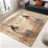 AUWUUA Tappeti vintage per soggiorno con geroglifici egiziani antichi 60x150cm Tappeto decorativo etnico tribale shabby chic per camera da letto, cucina, corridoio, sala da pranzo, zerbino