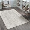 PureCozy Tappeto beige grigio per soggiorno, camera da letto, soggiorno, vintage, lavabile, morbido, a pelo corto, antiscivolo, per sala da pranzo, 120 x 170 cm