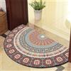 ChangTsing Semicircolare Zerbino 60cm x 90cm Poliestere stile bohémien Zerbino Antiscivolo Mezzaluna Porta D'ingresso Materiale