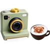 Generico 3D Latte Art Camera, 12-Stencil per Latte Art, One-Click | Macchina Fotografica Stampa Istantanea Manuale per Latte Art, Stampante Alimentare per Decorazioni Torte & Caffè