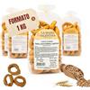 LA MADIA SALENTINA Tarallucci Salentini ai Cereali Antichi e Semi 1 Kg, Artigianali al Forno - Taralli Pugliesi Croccanti Tradizionali del Salento, Tarallini Snack Salato Tipico Puglia (4x250g, Cereali Antichi e Semi)