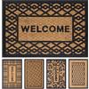Olivo Tappeti OLIVO.shop | PROMO Zerbino in cocco intrecciato e gomma, tappeto ingresso casa rettangolare 40x60 cm (DISEGNO 5 RETT)