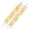 EXTRASTAR Lampadina 8W R7S 118mm a LED Slim Doppio Effetto Lineare, J118 Non Dimmerabile Bianco Calda 3000K Equivalente a 64W 800LM,Confezione da 2
