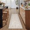 PureCozy Tappeto Cucina Beige 60x180cm Passatoia Corridoio | Antiscivolo, Lavabile, Scendiletto, Camera da Letto, Sala, Ufficio, Lungo, Carpet, Pelo Corto, Morbido, Rug