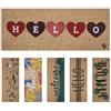 Olivo Tappeti OLIVO.shop | ENTRY 11 Zerbino ingresso in cocco naturale, Zerbino per scale, Tappeto ingresso casa simpatico 27x70 cm, vari disegni. (Hello Hearts)