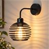 ZMH lampada da parete nero lampada a muro vintage - applique in spirale ferro battuto interni E27 illuminazione da parete industriale per soggiorno camera da letto e cucina