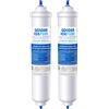 GOLDEN ICEPURE Filtro per frigorifero Compatibile Con Samsung DA29-10105J, DA29-10105J HAFEX/EXP, DA99-02131B, WSF-100, EF9603, HAIER LG Frigorifero a linea, 2 pezzi.
