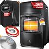 KESSER® Stufa a gas in ceramica 4200 Watt incl. regolatore di pressione del gas, bruciatore a infrarossi in ceramica, potenza termica, bombole butano o propano fino a 15kg