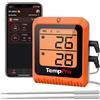 TempPro TP25H2 Termometro per carne senza fili Ricaricabile con APP Smart | 200M Wireless Bluetooth BBQ Termometro per carne Sonde alimentari a doppia temperatura Precedentemente ThermoPro